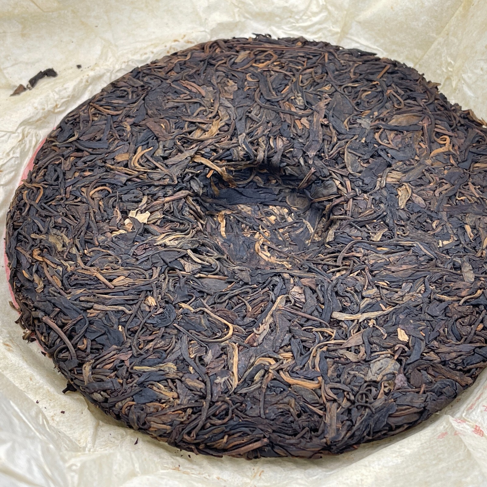 Pu-erh tea,2007,訂製茶Custom Tea,中茶牌易武圓茶China Tea Brand Yiwu Round Tea,380g,Raw