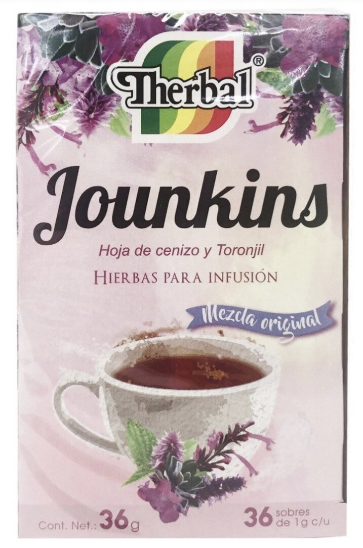 Te Jounkins 72 tea bags con hoja de cenizo y toronjil