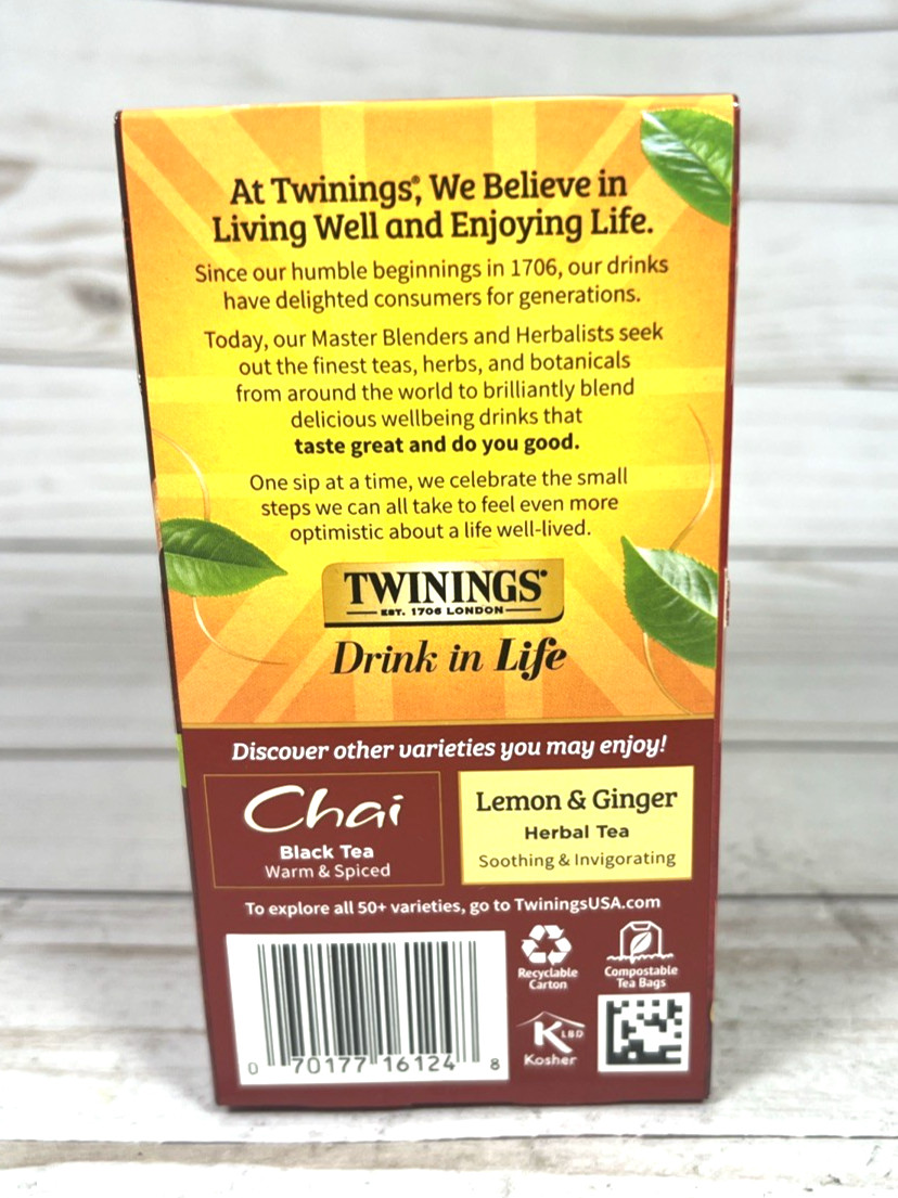 Twinings Chai Black Tea SPICED APPLE 20-Count Bags (2Pack) BB: 4/17/27