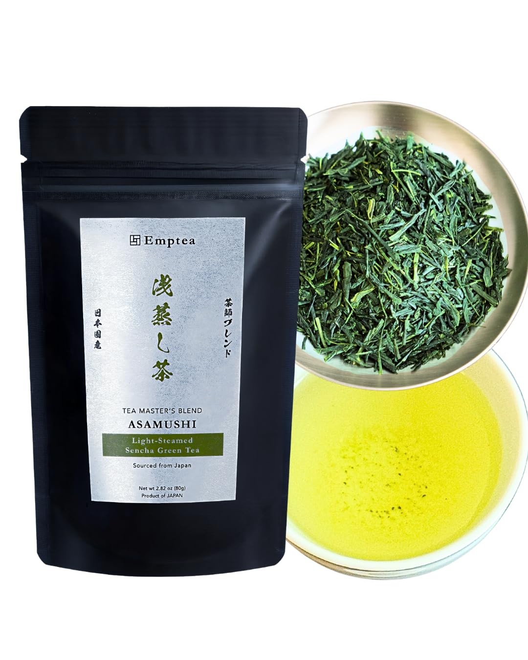 2.82 oz Organic Japanese Sencha Green Tea, Loose Leaf, First Harvest, Asamushi