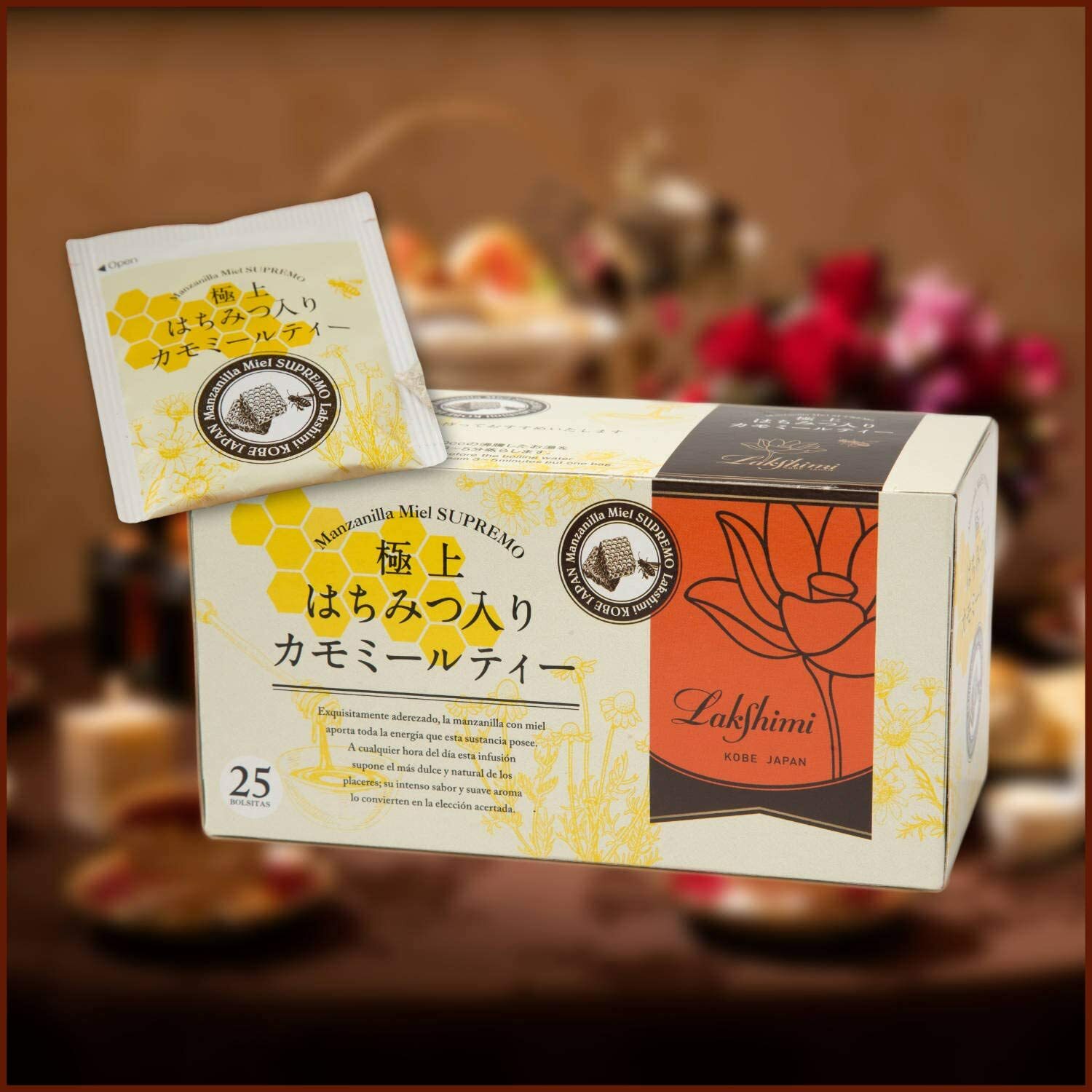 Lakshimi Best Spanish Honey Tea 25 Tea Bags x 3 Box