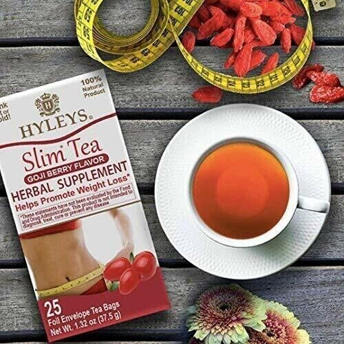 Hyleys Slim Green Tea Goji Berry Flavor (25 Tea Bags)