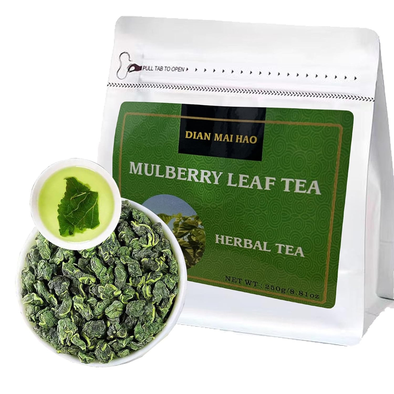 8.81Oz/250Gmulberry Leaves Tea Premium Natural Mulberry Leaf Tea Sun-Dried Mulbe