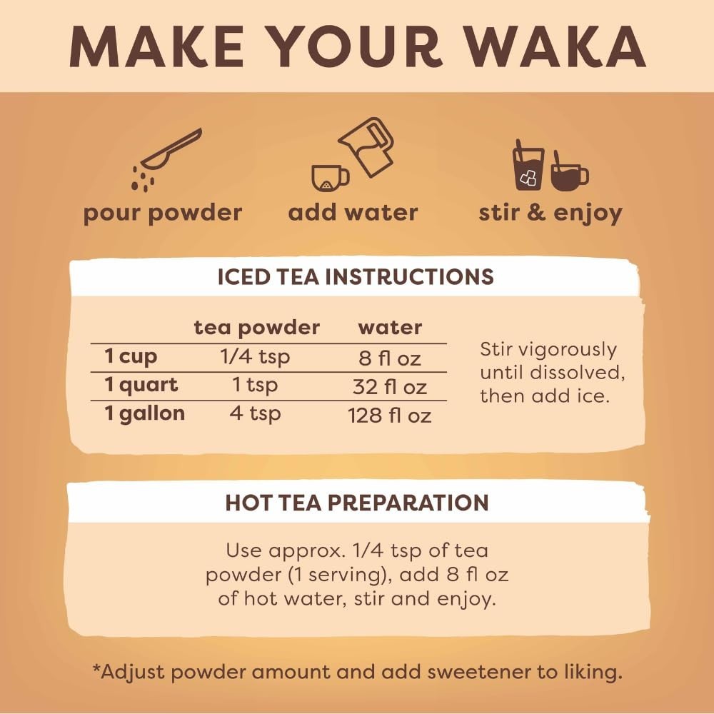 Instant Green Tea Powder – Unsweetened for Hot & Iced Tea, 20 Cups