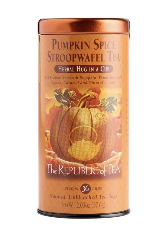 The Republic of Tea Pumpkin Spice Stroopwafel Tea – Limited Edition 36 Count