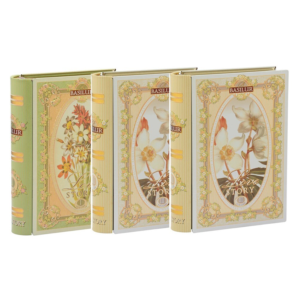 Basilur Love Story Tea Book Collection, 100g (3.52oz) – USA Stock
