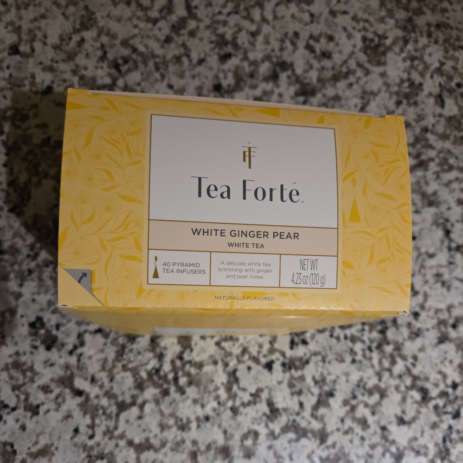 Tea Forte White Ginger Pear 40 Pyramid Infusers White Tea Bags Event Box