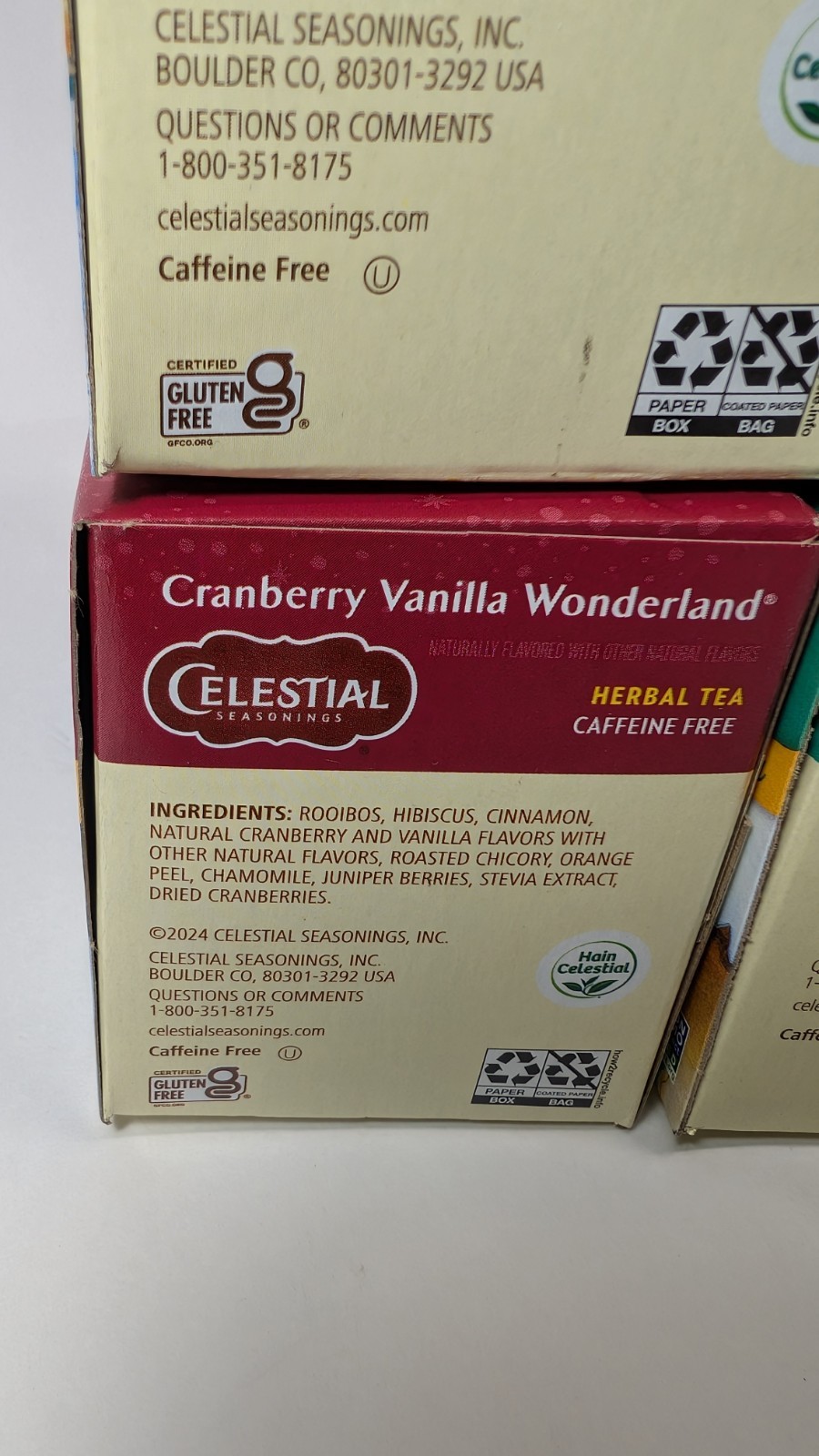 Celestial Seasonings Winter Spice Herbal Tea Collection 72 Bags, 4 Boxes Flavors