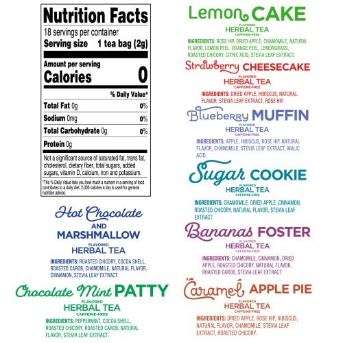 Caffeine-Free Sweet Temptations Dessert Tea Variety Pack – Zero Sugar Delight