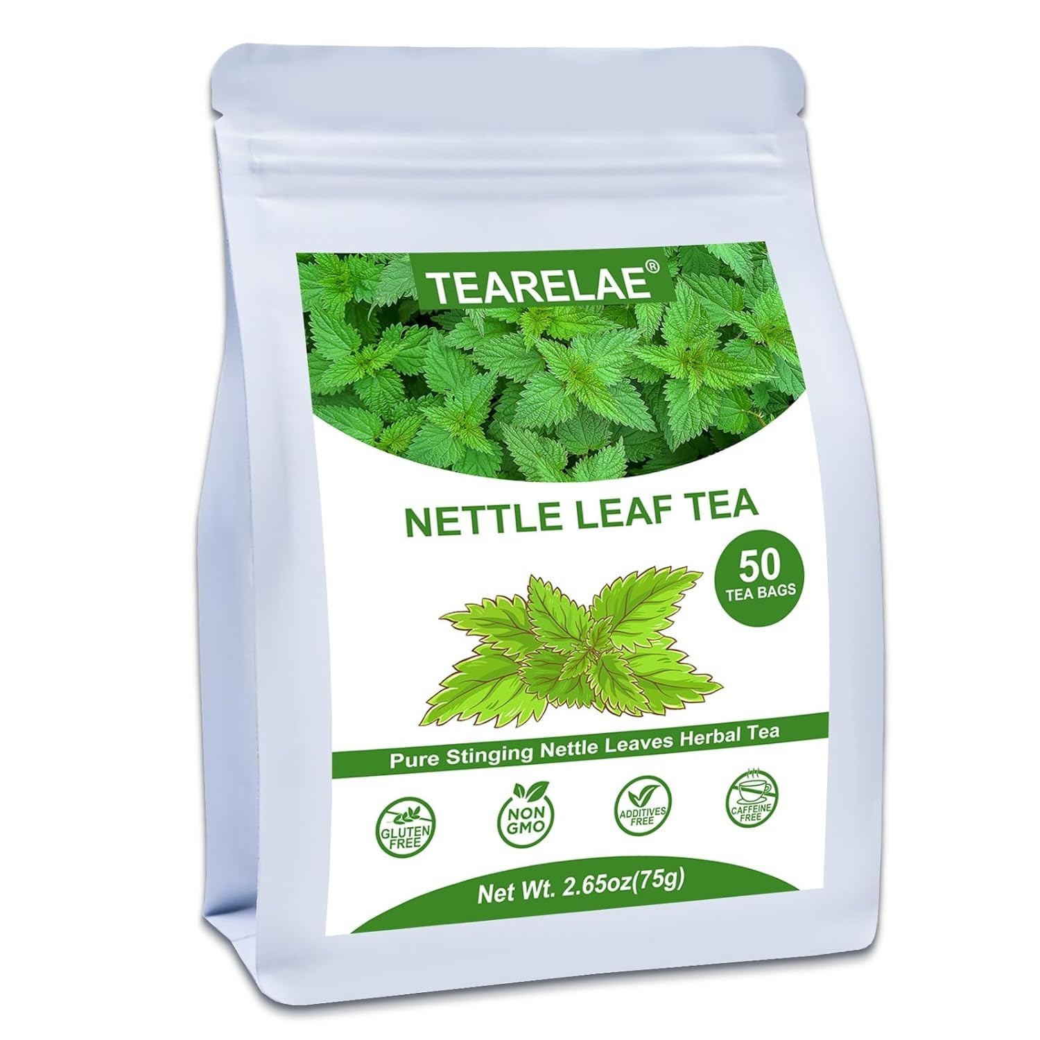 Pure Nettle Leaf Tea – Caffeine-Free, Non-GMO, 50 Bags