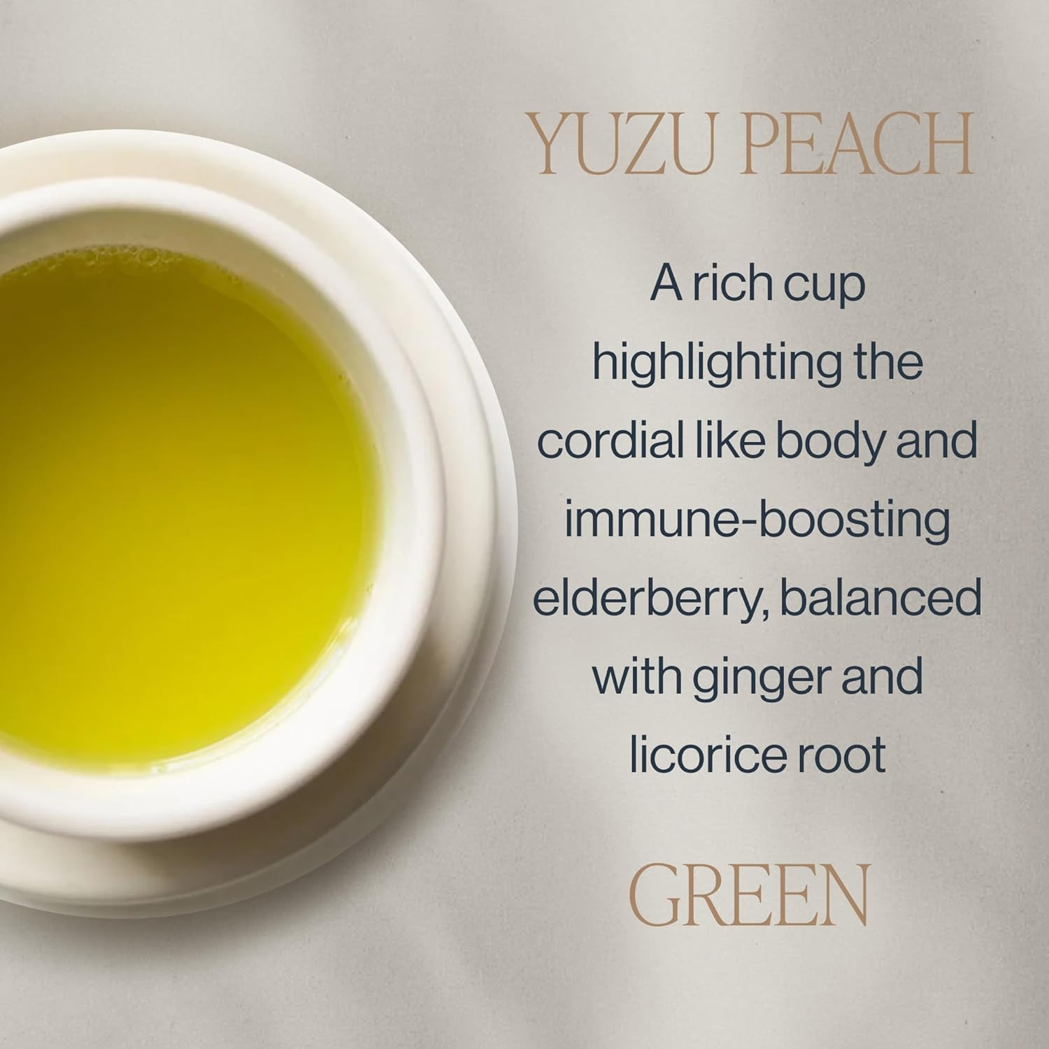 Yuzu Peach Green Tea – Organic Loose Leaf Green & Herbal Blend, Naturally Sweet