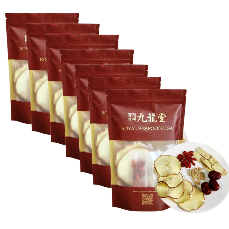 Astragalus Apple slices herbal tea, 7 serving, No caffeine 九龍堂 黄芪苹果元气茶 补水 7份装
