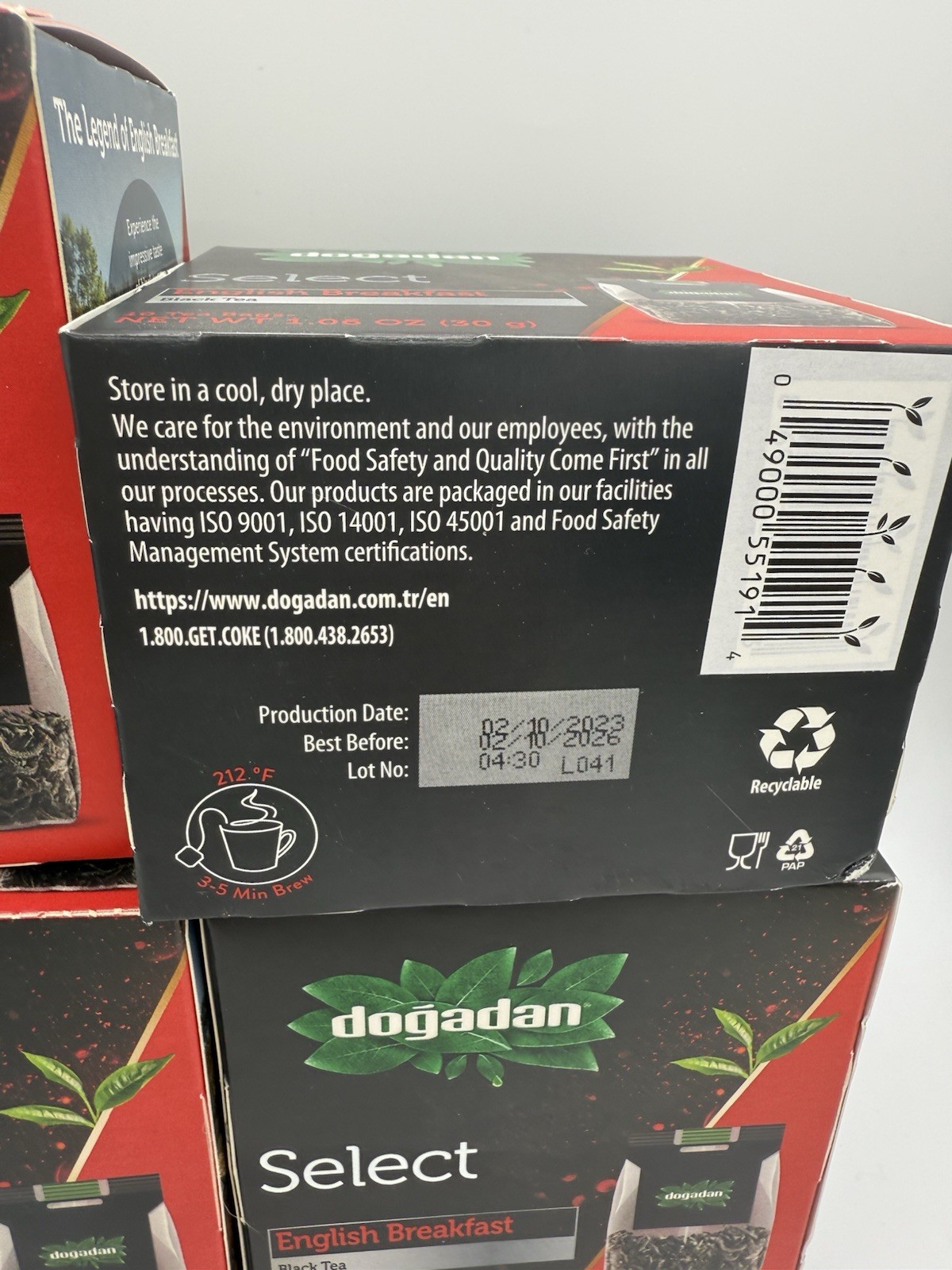 Lot of 8 Boxes Dogadan 10 Ct English Breakfast Black Tea NEW Best By 02/10/2026