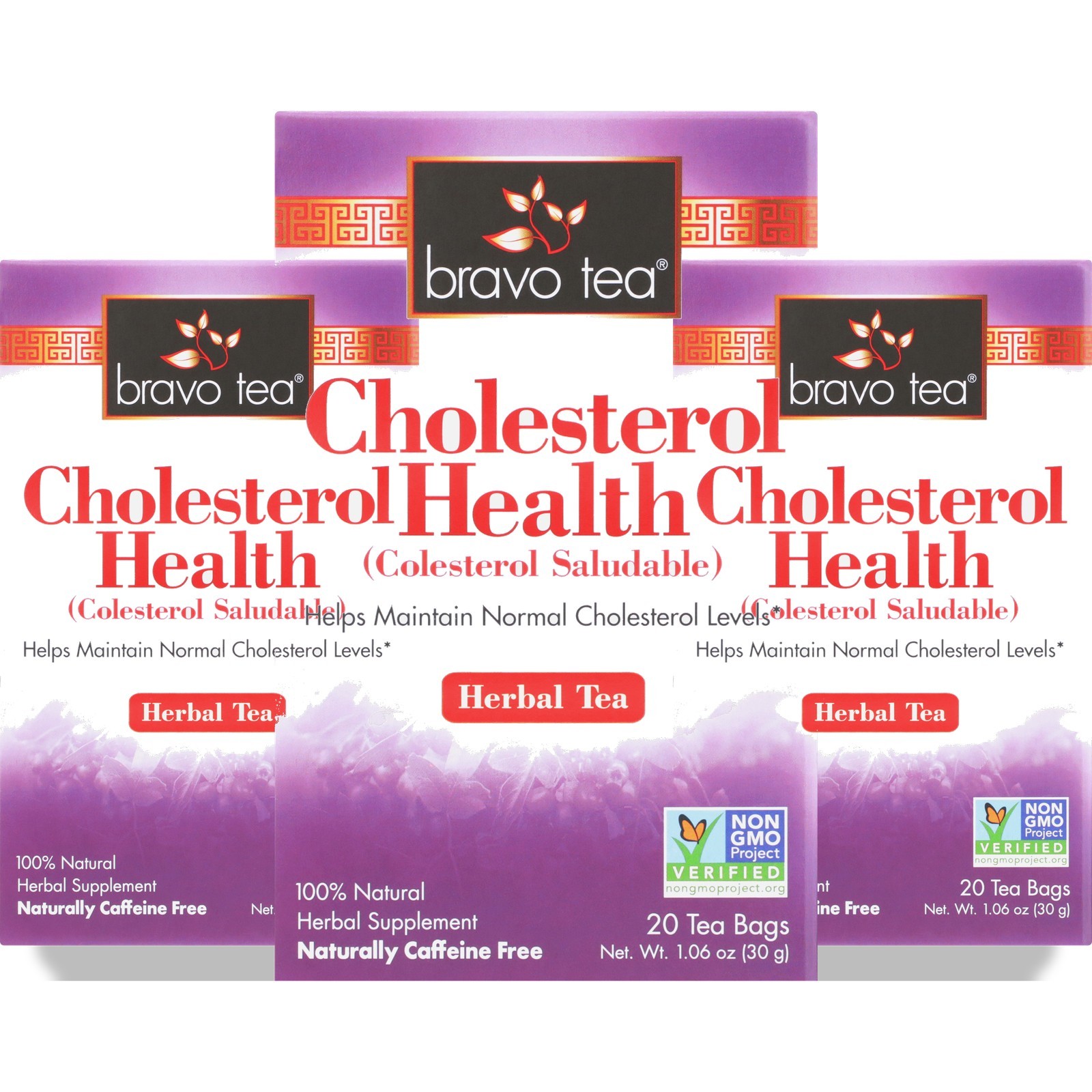 Bravo Tea Cholesterol Health Herbal 20 Bags 3 Pack