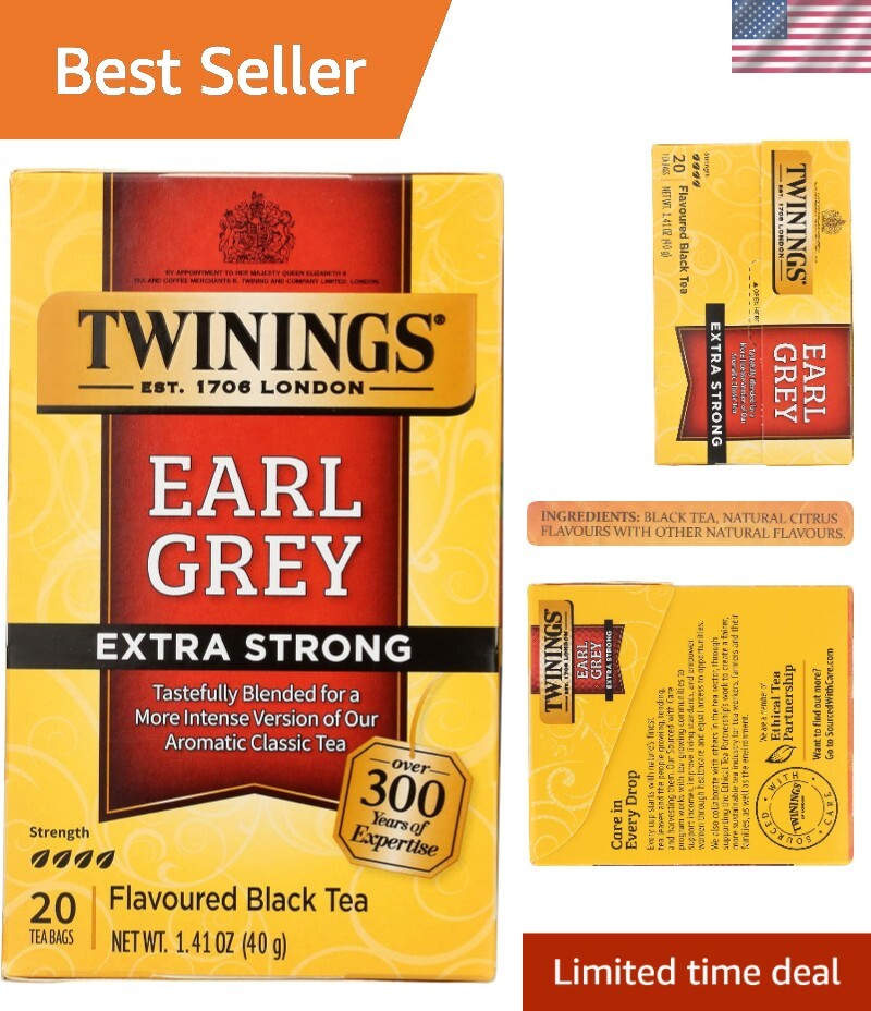 Enhanced Classic Earl Grey with a Modern Twist – Extra Bold Tea Bags 20 Ct