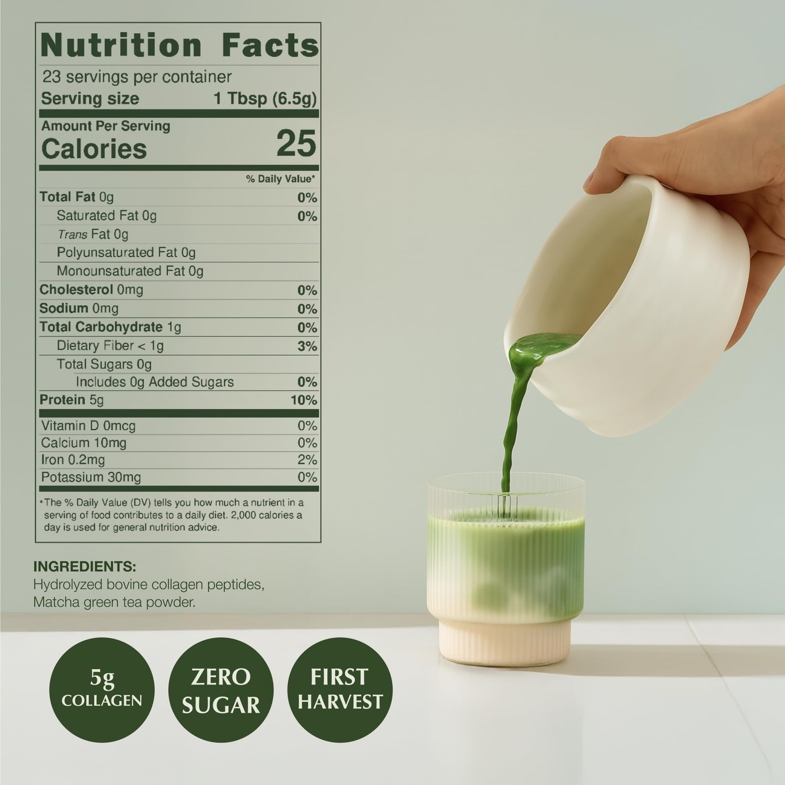 Matcha Latte Powder Keto Collagen Matcha Powder with Protein First Harvest …