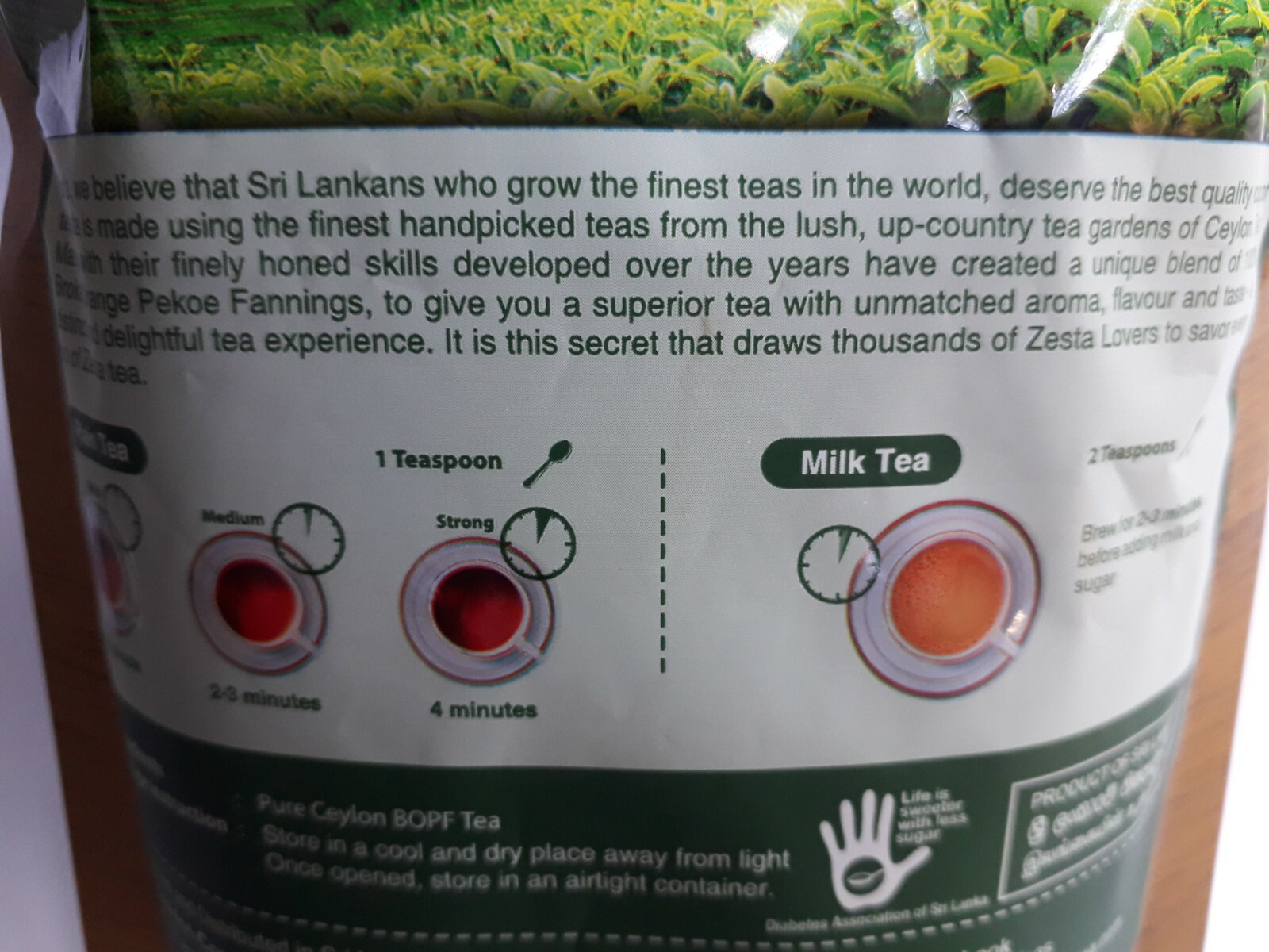 Ceylon ZESTA Pure BOPF Tea 100% Natural Best Quality Free Shipping