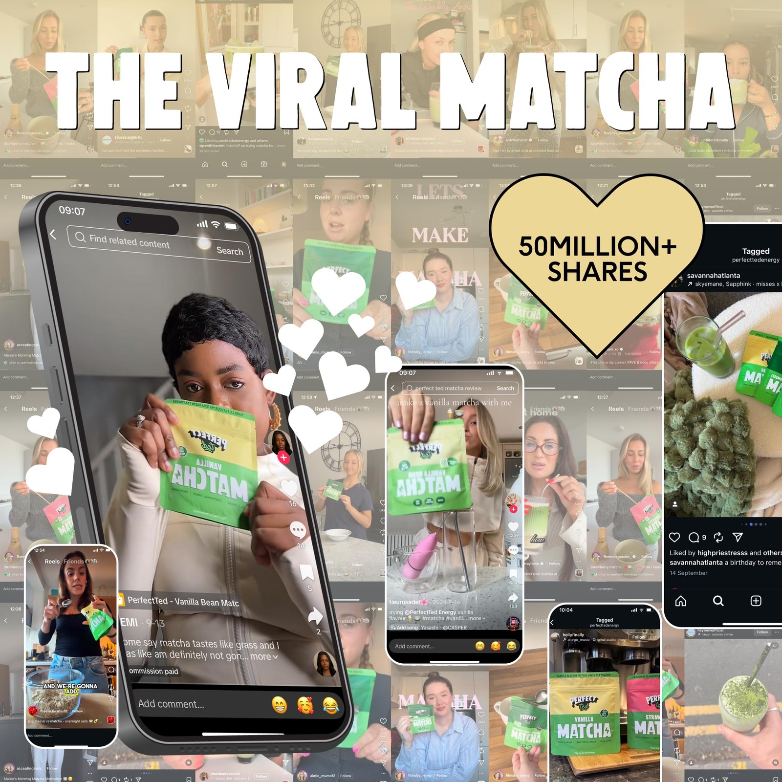 Perfect Ted Matcha Powder | Vanilla Bean Flavor 75g |