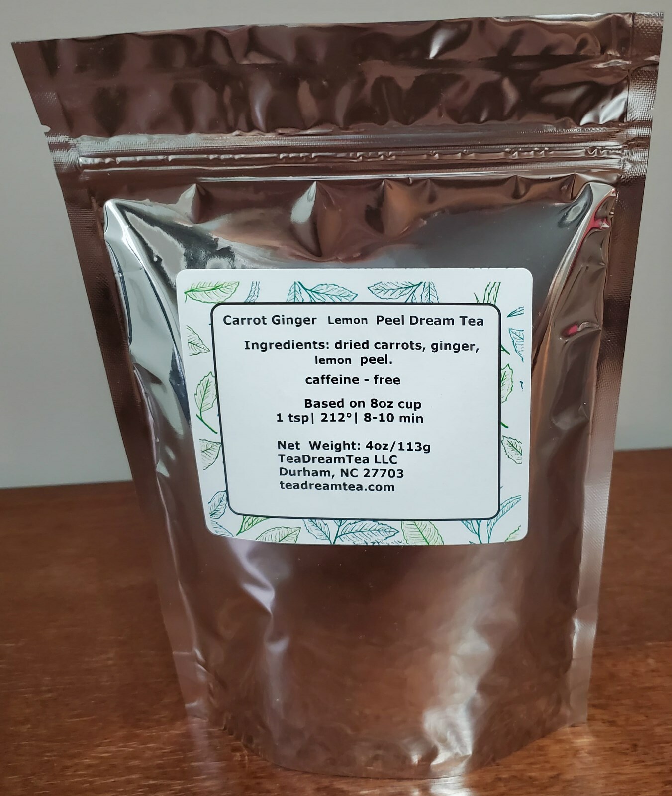 Carrot Ginger Lemon Dream Tea Roast Carrot Free Wooden Spoon 5Disposable TeaBags