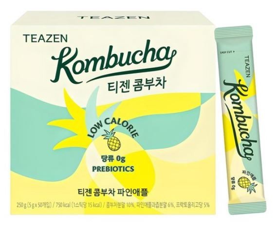 Teazen Kombucha Pineapple 5g x 30 Sticks | Korean Kombucha Drink Powder | K-FOOD