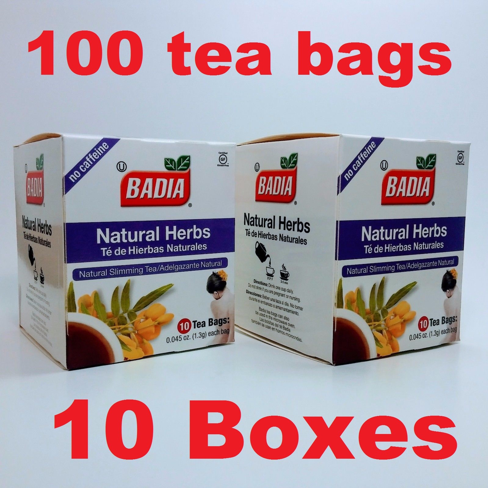 Badia – Natural Herbs Slimming/Slim Tea – Lose Weight Detox(10 Pack)100 tea bags