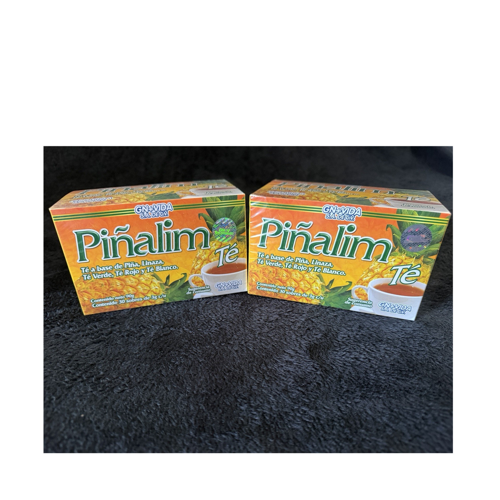 Piñalim Pineapple Flaxseed Green Red White Tea Bags 2 Pack 90g 30 Servings