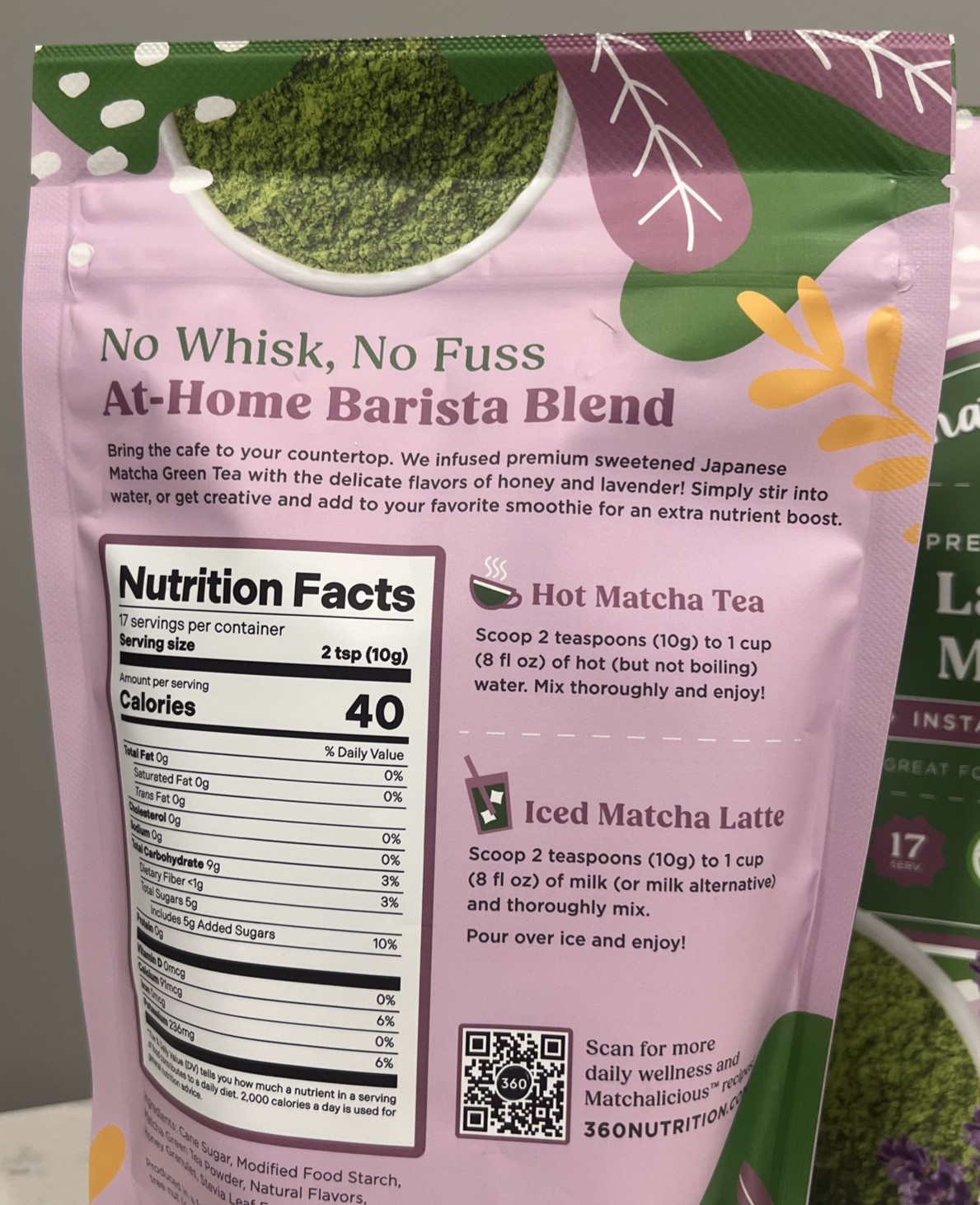 MATCHA Matchalicious Lavender Matcha 6 oz~17 Servings (2 Pack) Exp 01/2028