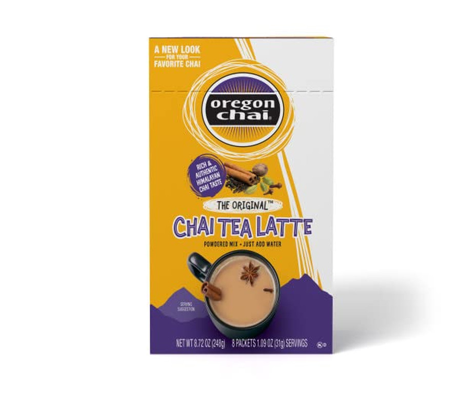 Oregon Chai Original Dry Chai Latte Mix 8 Count Pack of 6