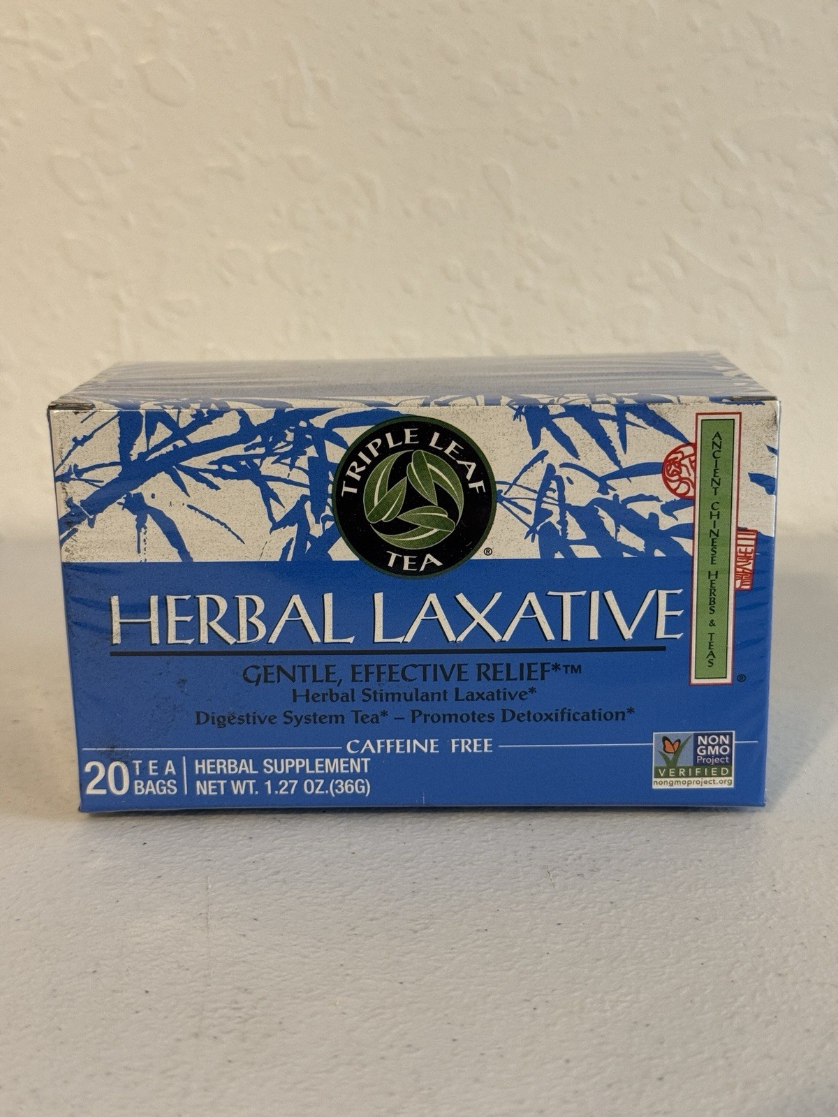 Triple Leaf Tea Herbal Laxative Caffeine Free, 20 Tea Bags 1.27oz NEW SEALED