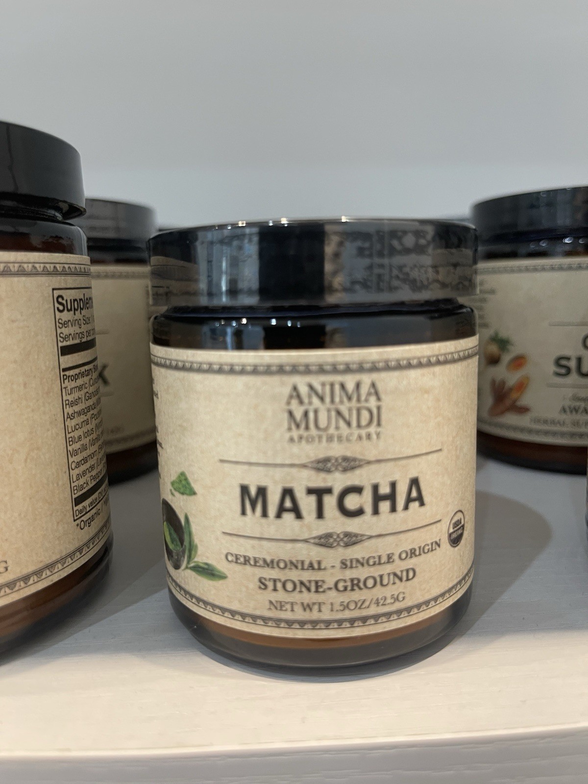 Anima Mundi Apothecary Ceremonial Stone-Ground Matcha USDA Organic Powder 1.5oz