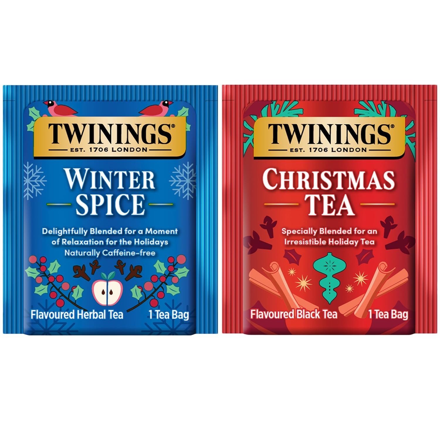 Celebrate with Holiday Tea Variety – Sweet Spices & Relaxing Flavors, 40 Bags
