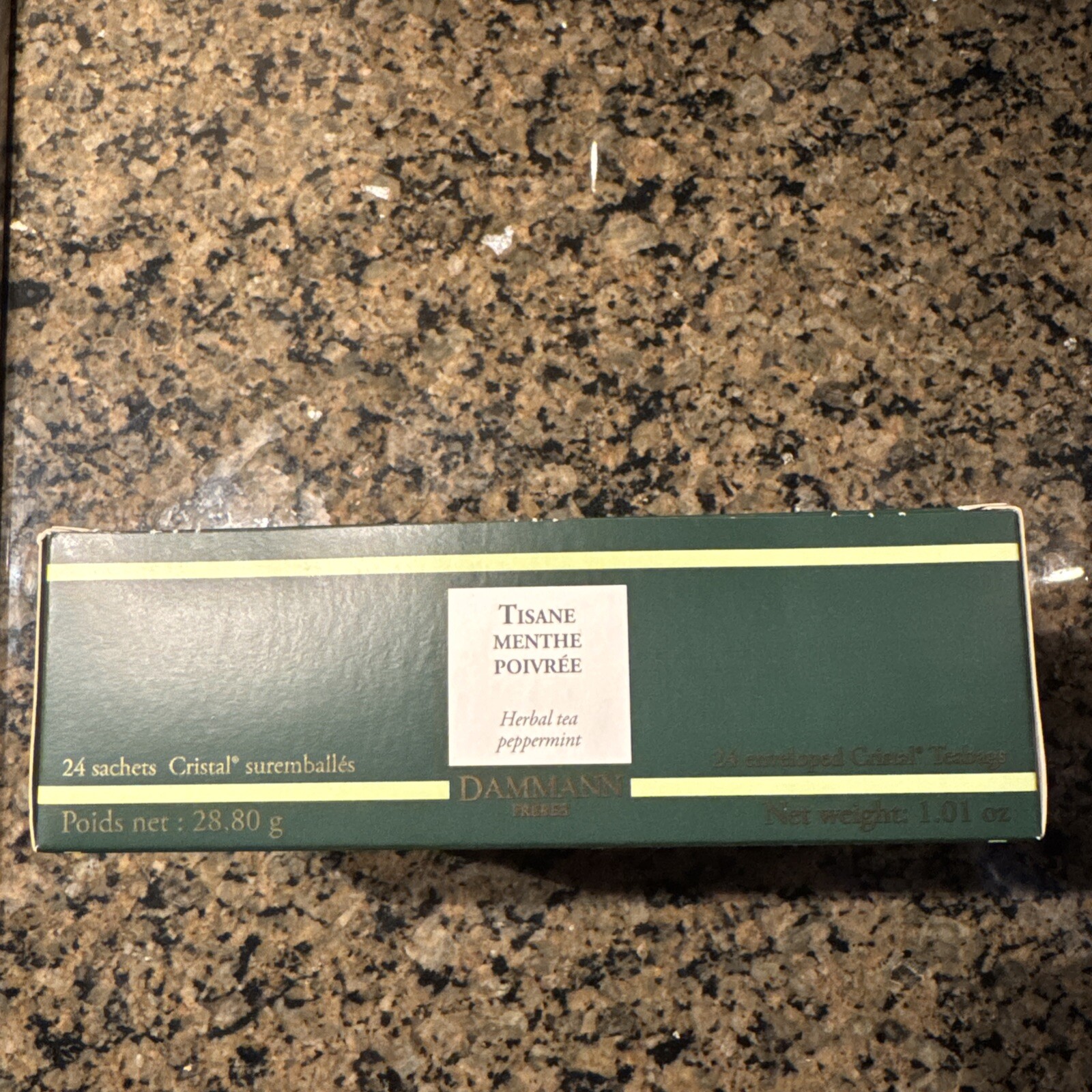 DAMMANN FRERES – Herbal Tea Peppermint – 24 Wrapped Crystal Tea Nags (EXP: 2027)