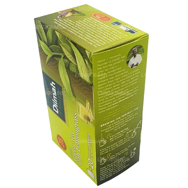3 DILMAH CEYLON GREEN TEA WITH LEMONGRASS Tea Sri Lanka Origin (60 servings)