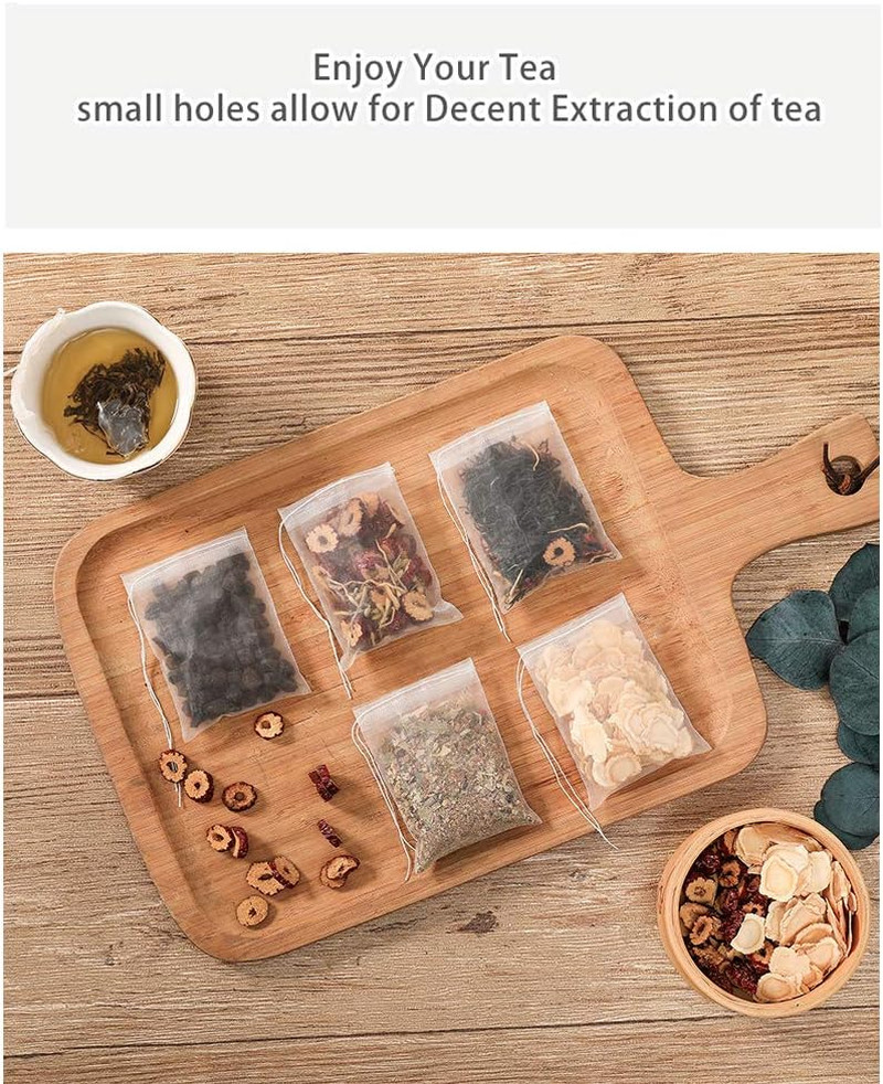 50 Pcs Tea Filter Bags Disposable Tea Bags for Loose Tea Herb Spice Empty Mesh S