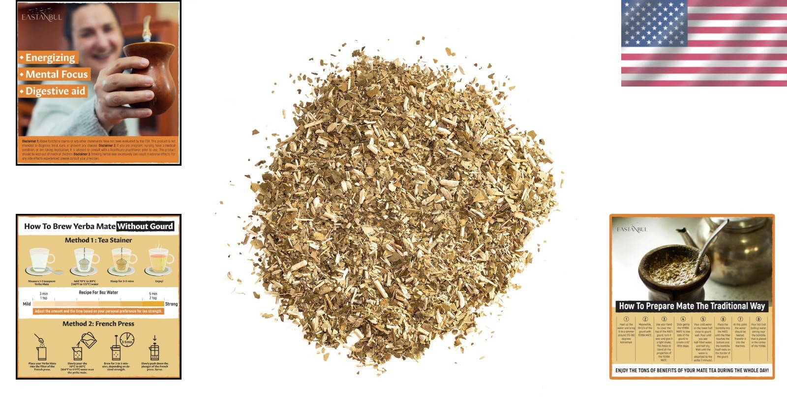 Energizing Yerba Mate Tea 2.8oz Loose Leaf – Caffeinated Coffee Alternative