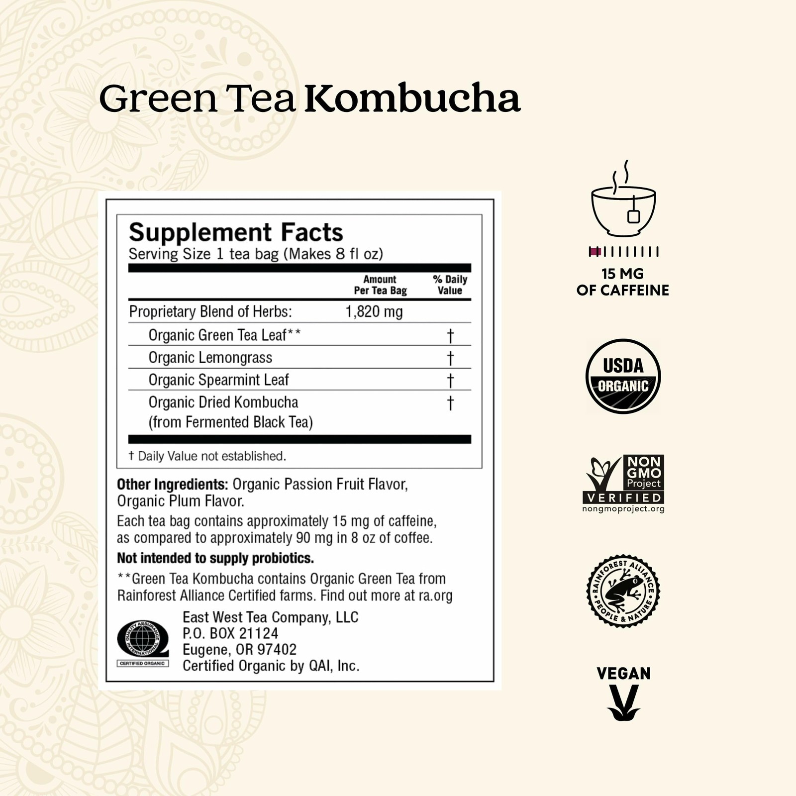Yogi Tea Green Kombucha – 16 Bags per Pack (4 Packs) 16 Count (Pack of 4)