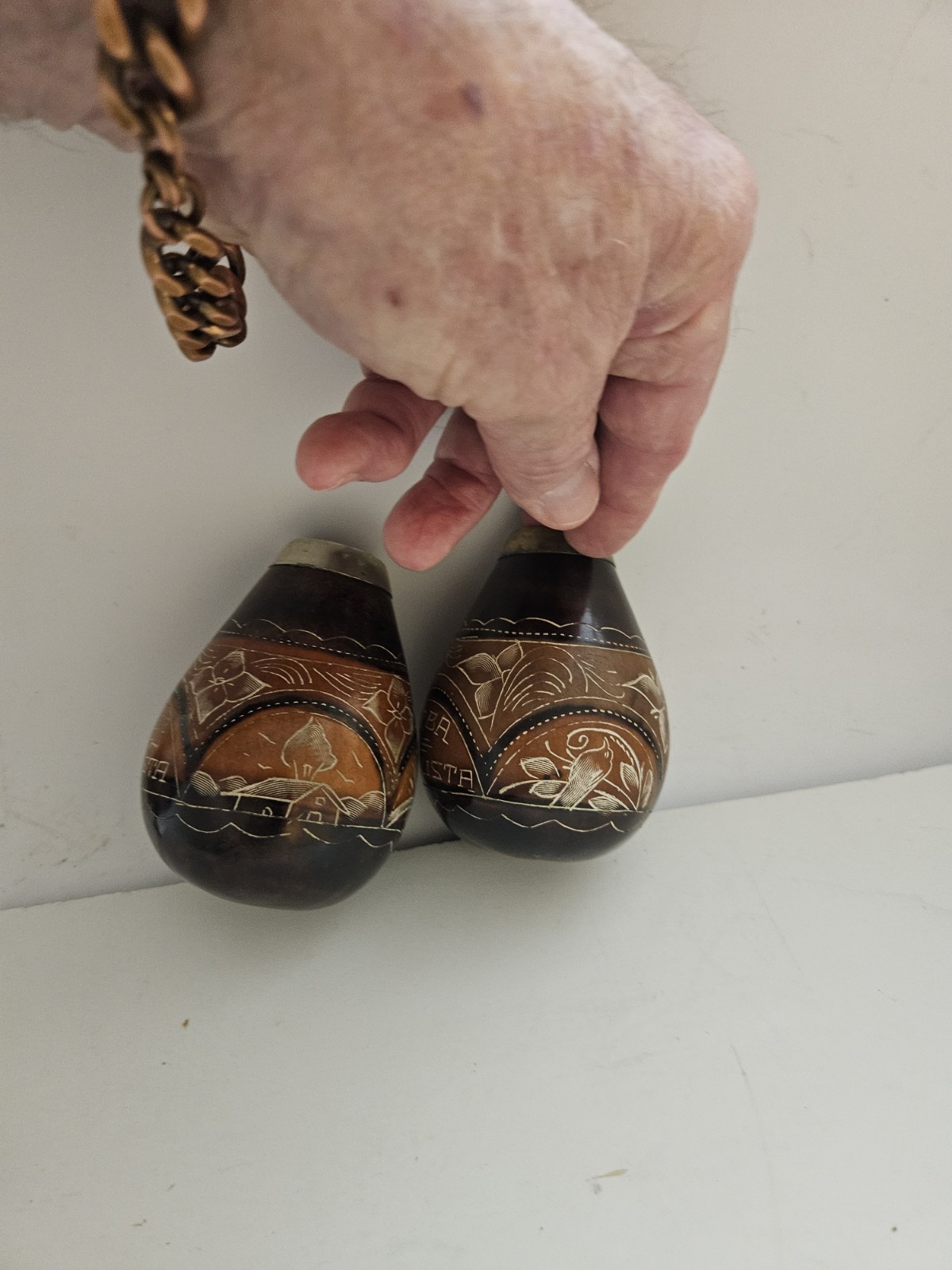 2 Yerba Mate Gourd Drinking Vessels