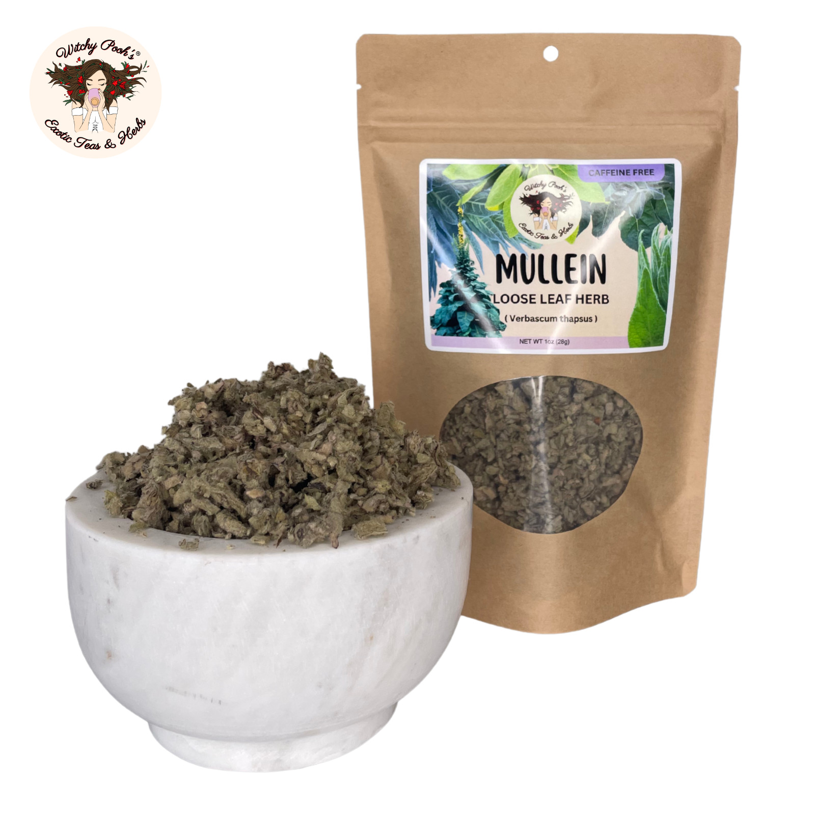 Witchy Pooh’s Mullein Leaf Tea – Loose Leaf Herb, Caffeine Free