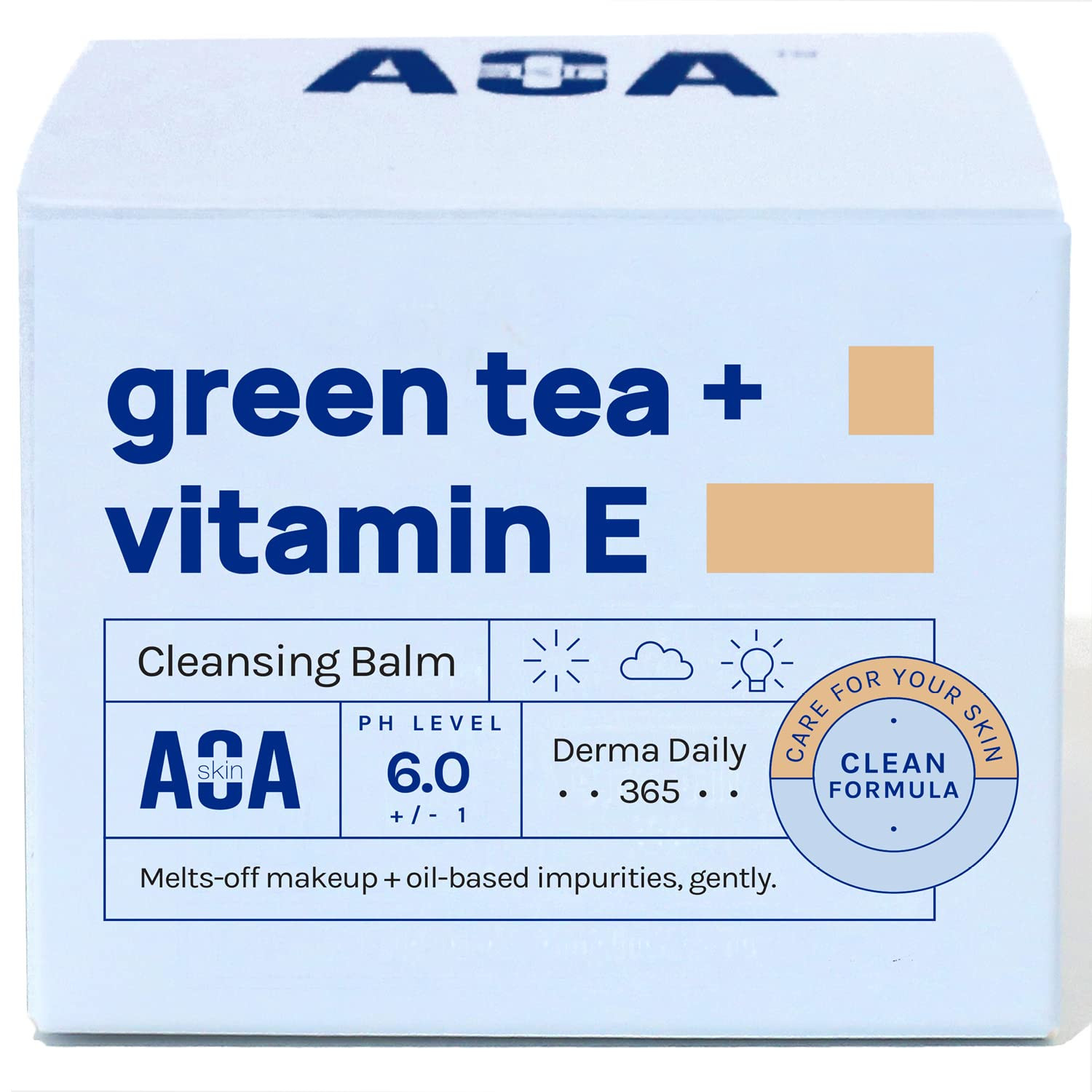 Green Tea & Vitamin E Cleansing Balm Waterproof Makeup Remover Brightening 100ml