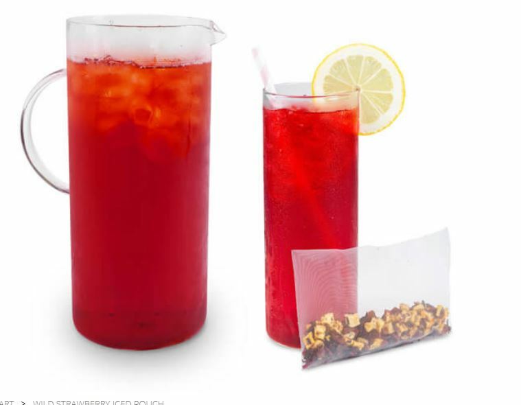 Wild strawberry iced tea pouch 12 count bag makes 32 oz each decaf