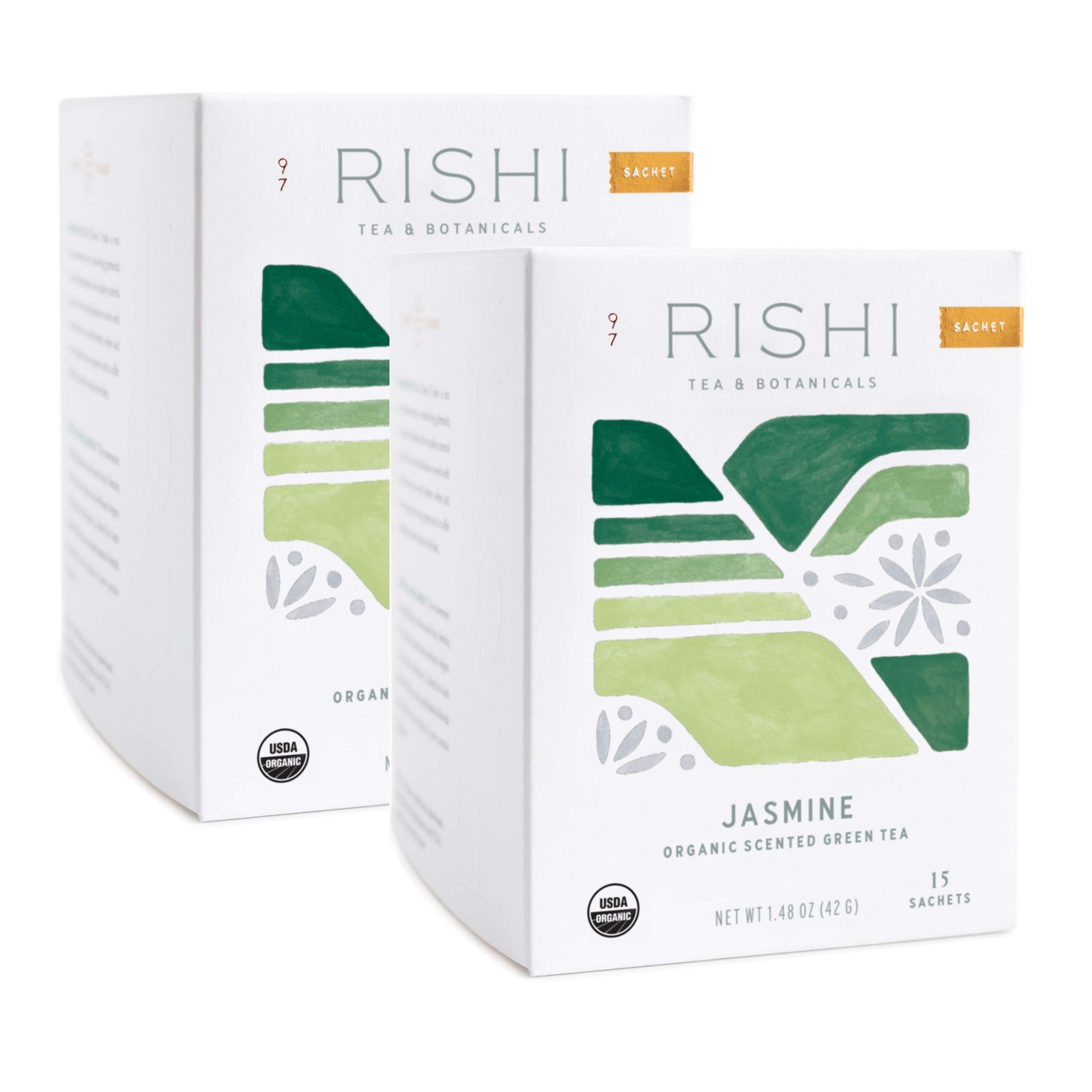 Jasmine Green Tea, Organic Herbal Tea Bags, 2Pack Contains Caffeine, USDA Ce…