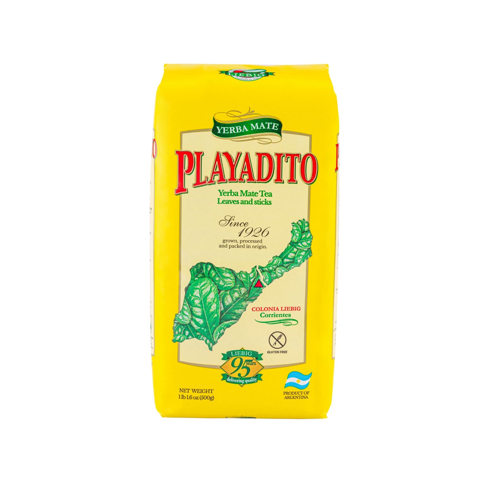 Yerba Mate Playadito 500gm 1.10 Pound (Pack of 1), 1