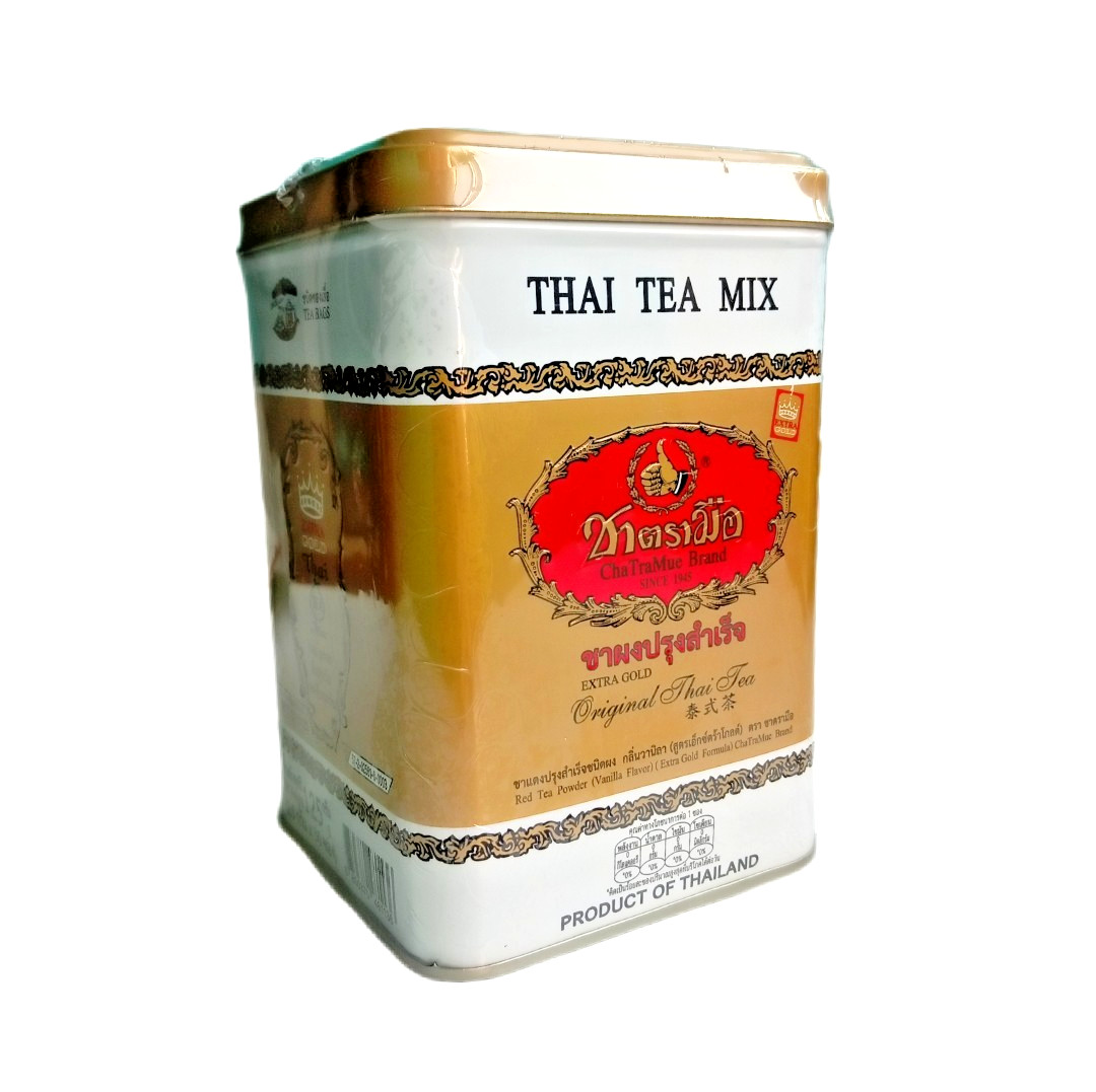 ChaTraMue Original Thai Tea Extra Gold – 3 Tins, 150 Tea Bags Total【US DDP】