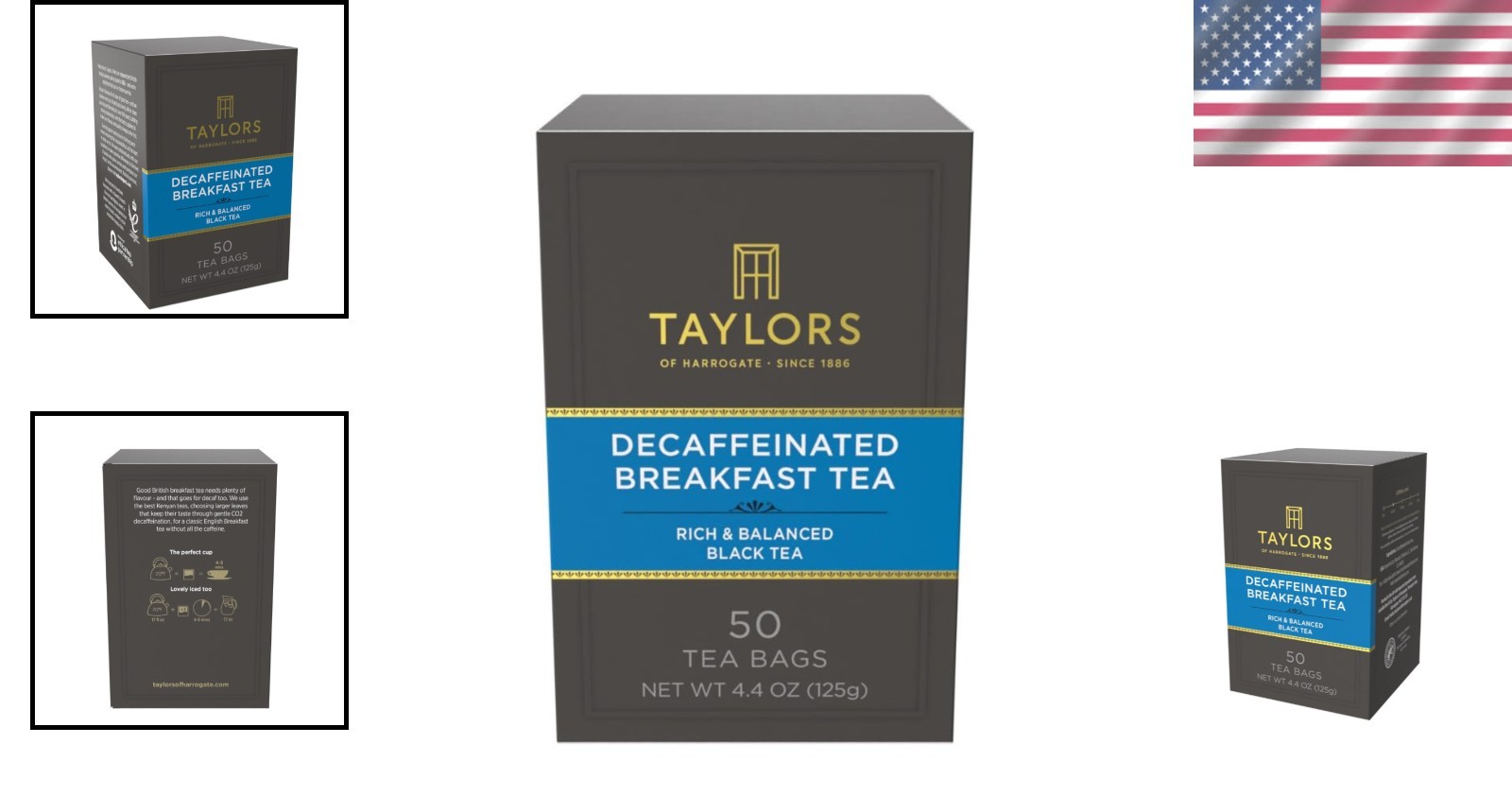 Naturally Decaffeinated African Black Tea – Pillow Bags, 50 Count, Mildly Sweet