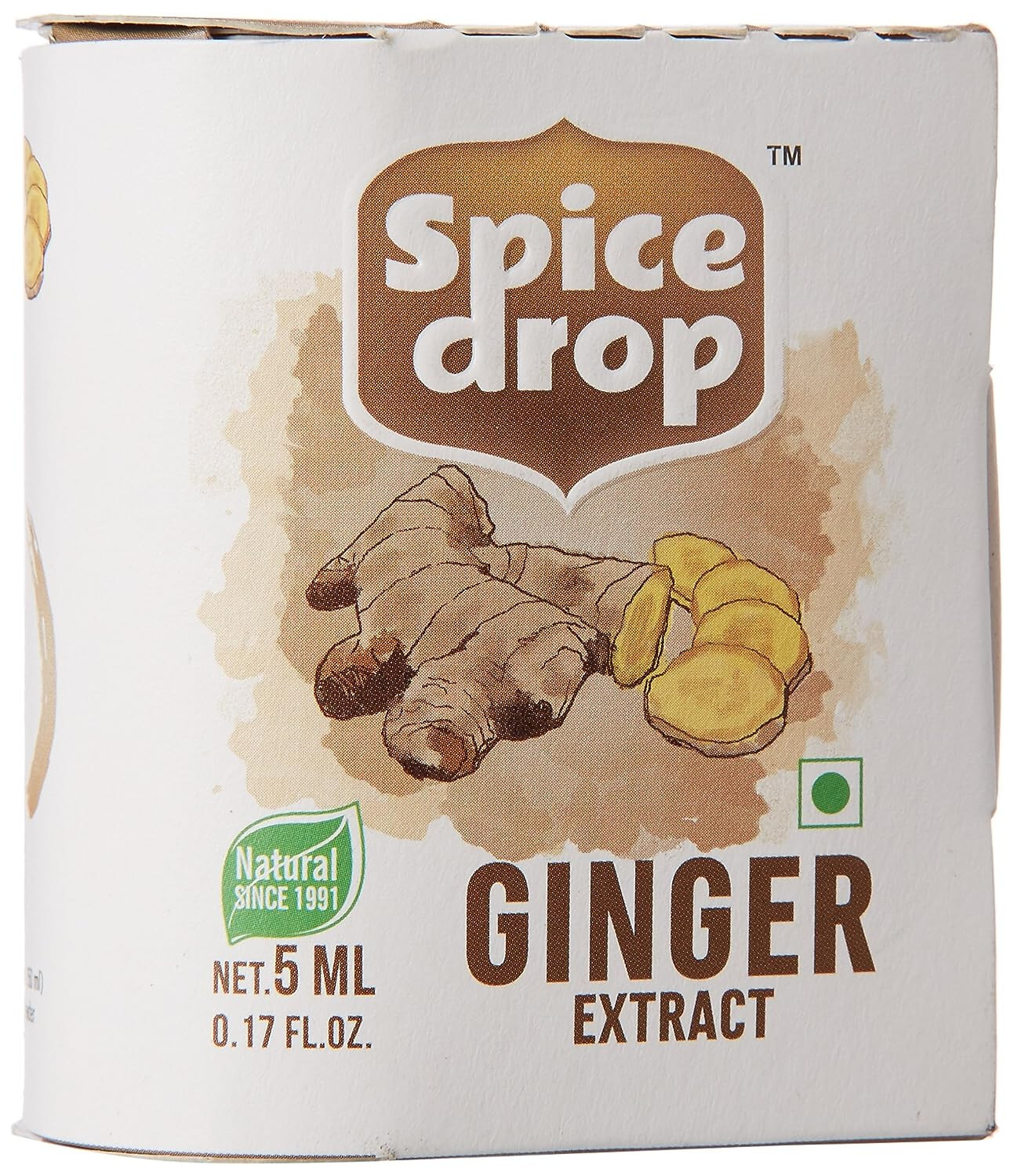 Spice Drop Ginger (Adarak) Extract Natural Authentic Aromatic Flavor 5ml 180 Dro