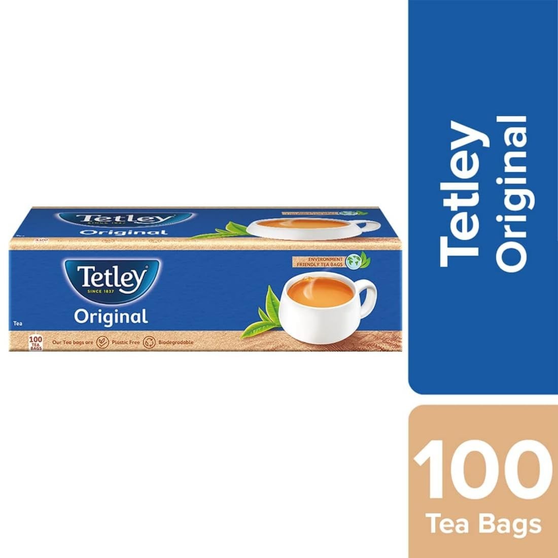 Tetley Original Black Tea 100 Tea Bags 100g Strong Rich Flavour