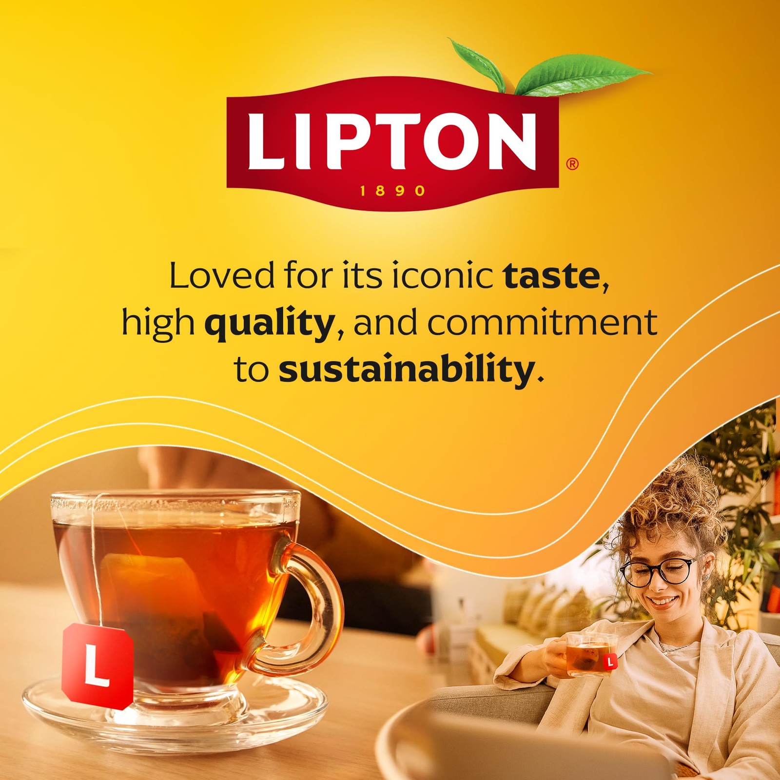Lipton Peach Paradise Tea Bags, caffeine free Tea, Fruit and 20 Bags