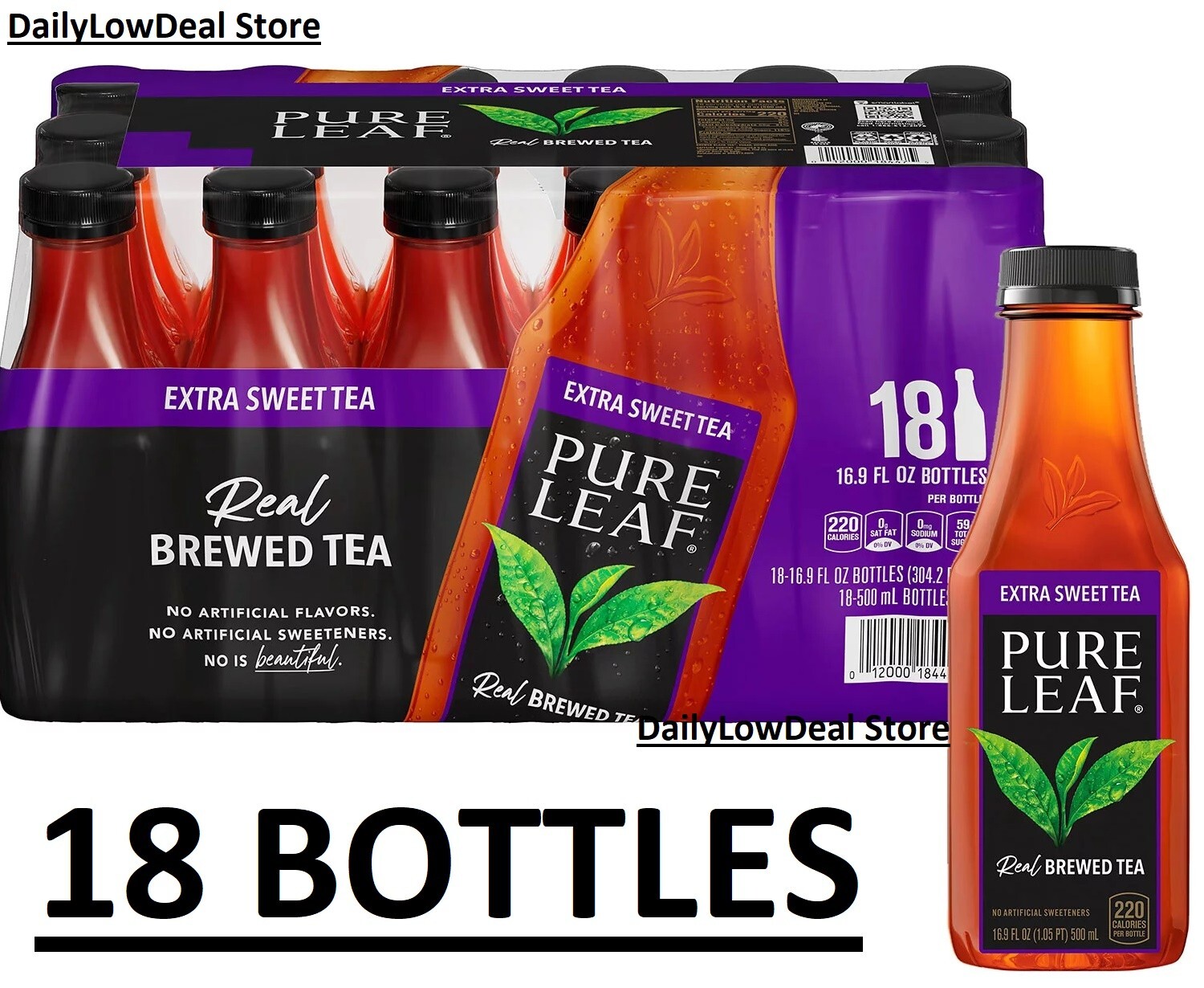 Pure Leaf Extra Sweet Iced Tea 16.9 fl. oz., 18 pk. FREE FAST SHIP