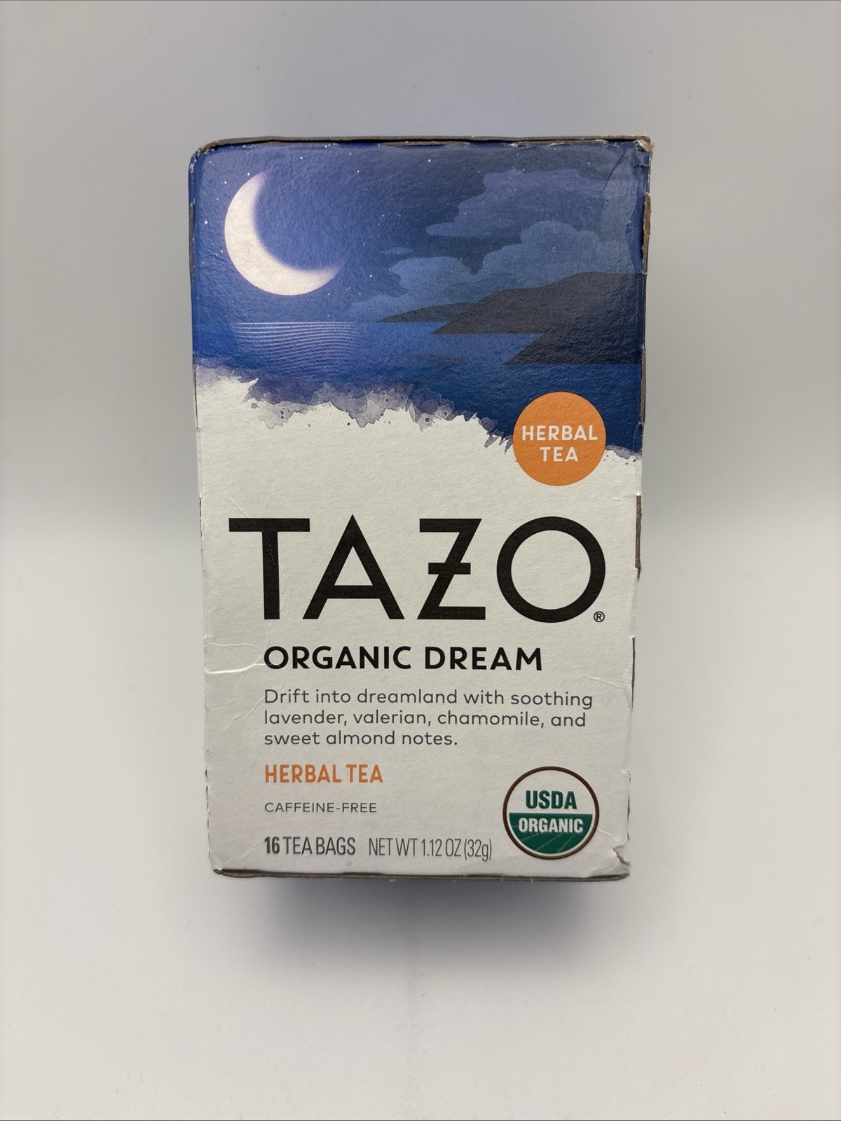 Tazo Regenerative Organic Dream Herbal Tea 16 Tea Bag Sleep New Expires 6/2027