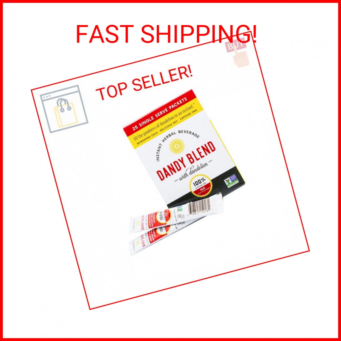 25 Individual Servings of Original Dandy Blend Instant Herbal Beverage with Dand